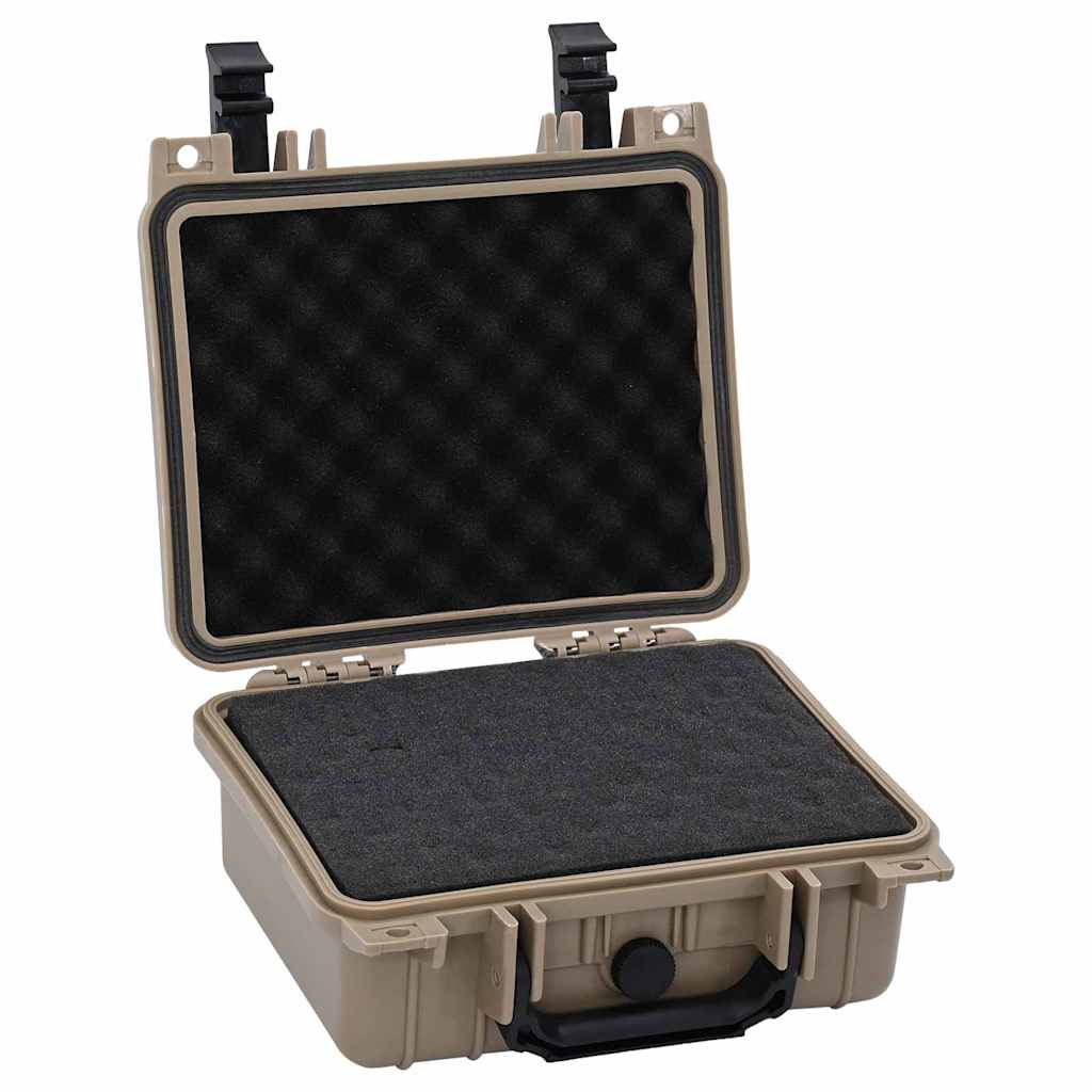 Hårdt kuffert med opbevaring Sandfarvet 27 x 24,5 x 12,5 cm