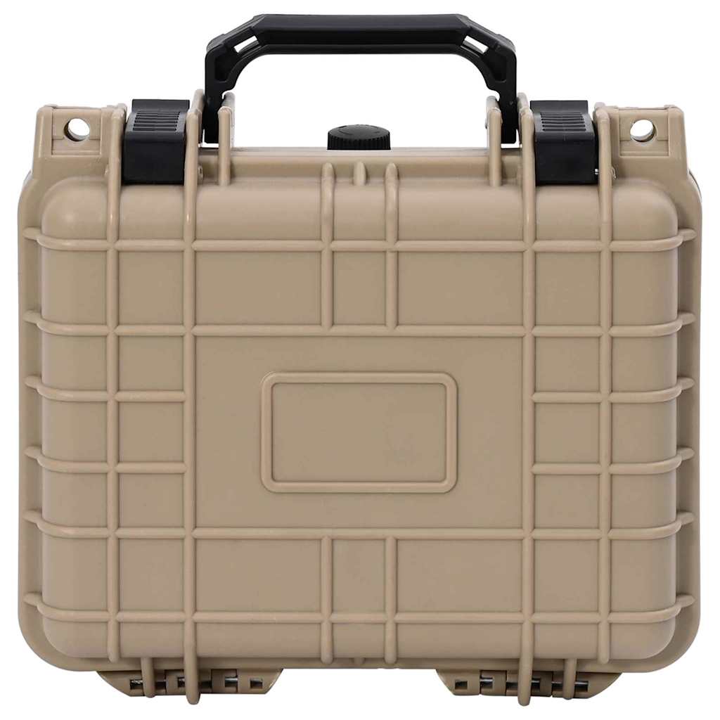 Hårdt kuffert med opbevaring Sandfarvet 27 x 24,5 x 12,5 cm