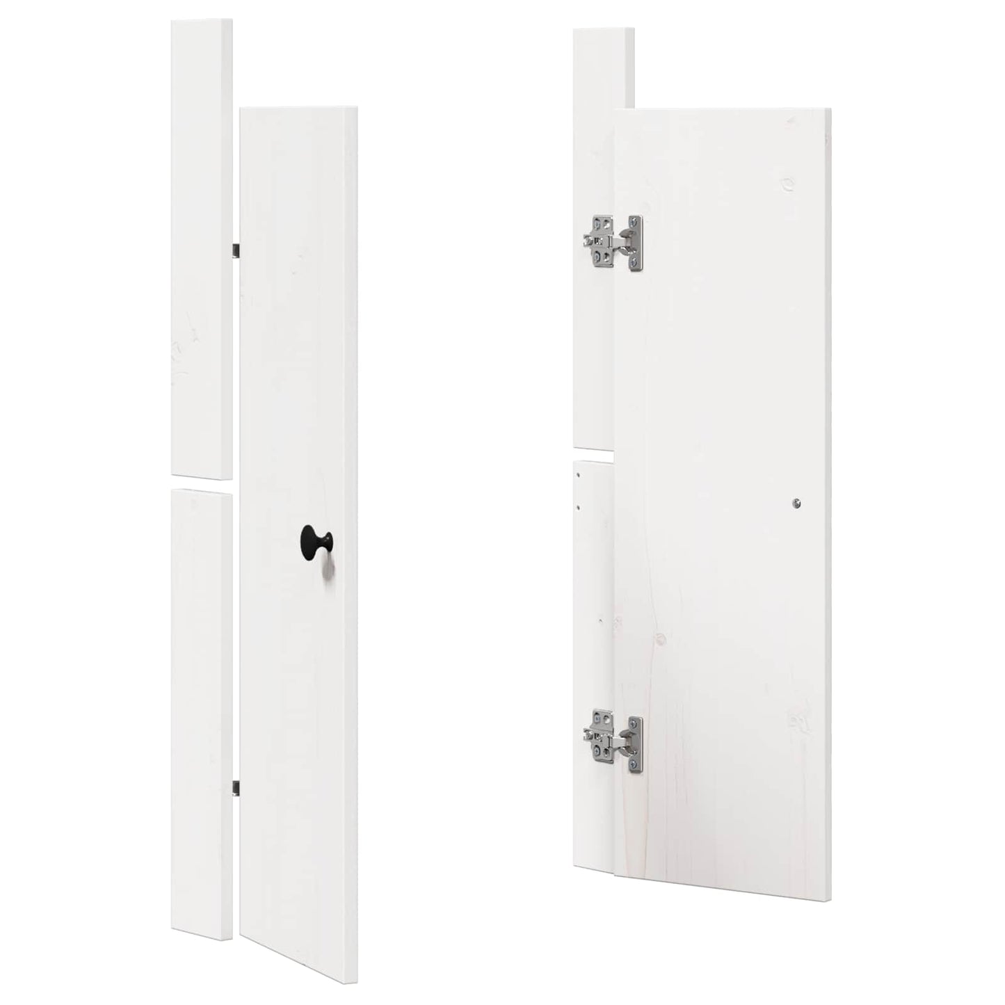 Køkkendør MEPPEL 2 stk. Hvid 50 x 9 x 82 cm Massivt fyrretræ