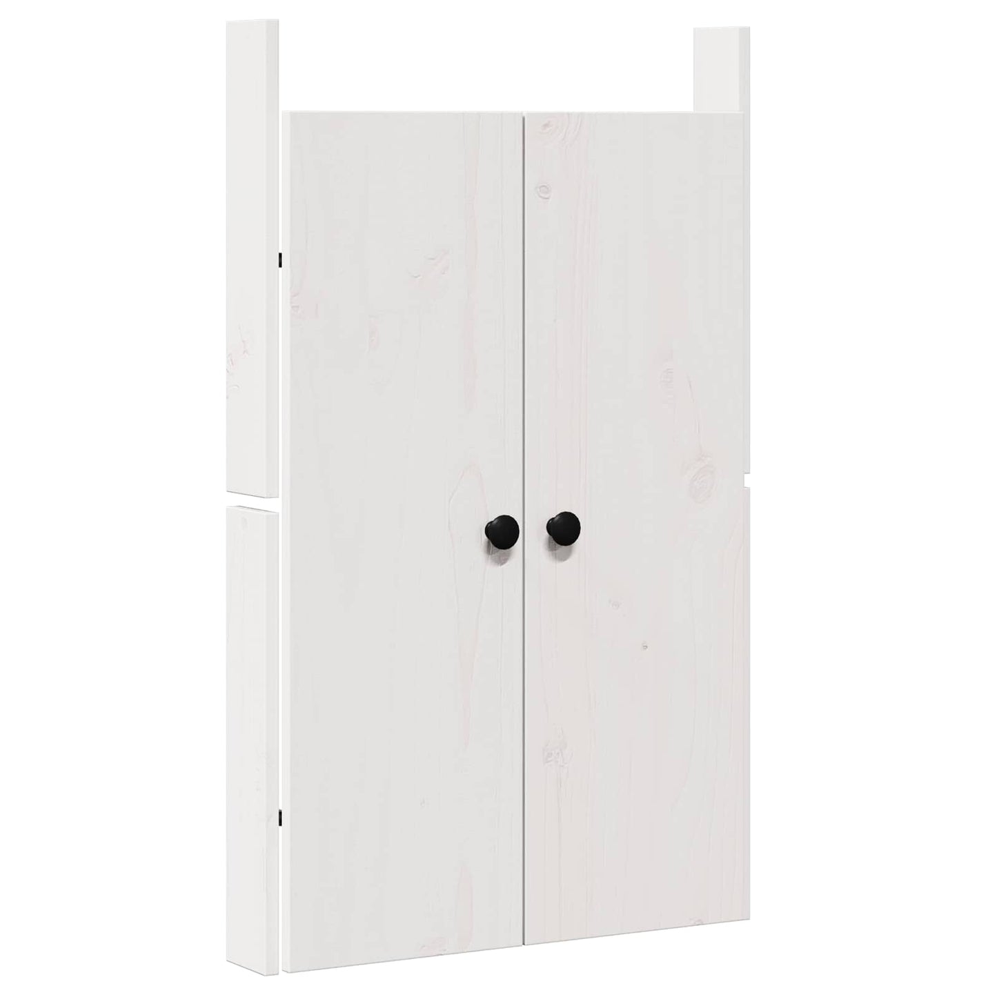 Køkkendør MEPPEL 2 stk. Hvid 50 x 9 x 82 cm Massivt fyrretræ