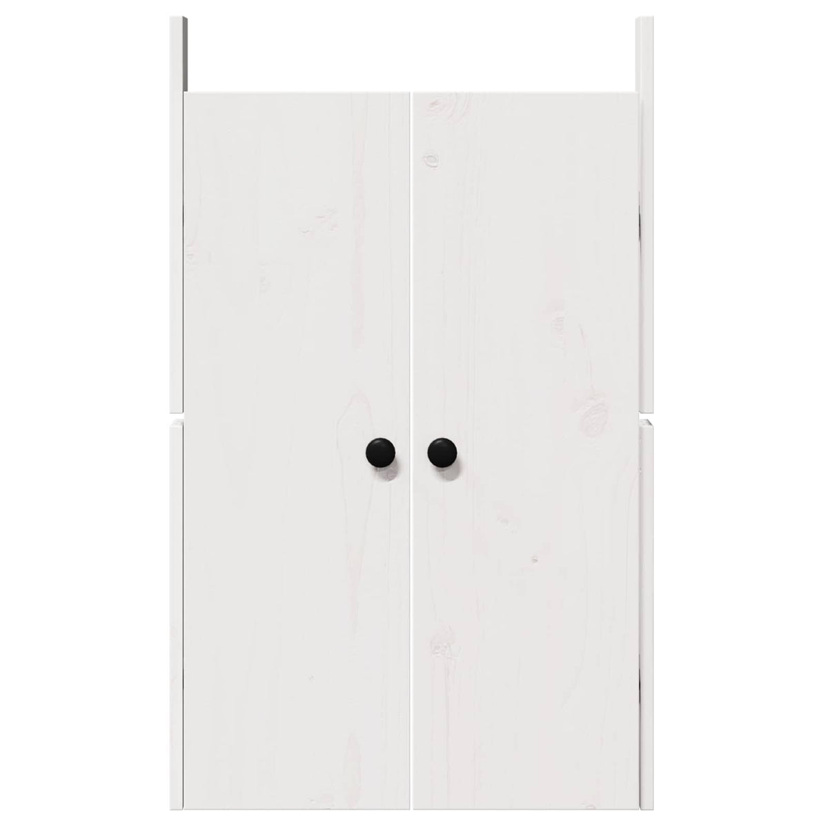 Køkkendør MEPPEL 2 stk. Hvid 50 x 9 x 82 cm Massivt fyrretræ