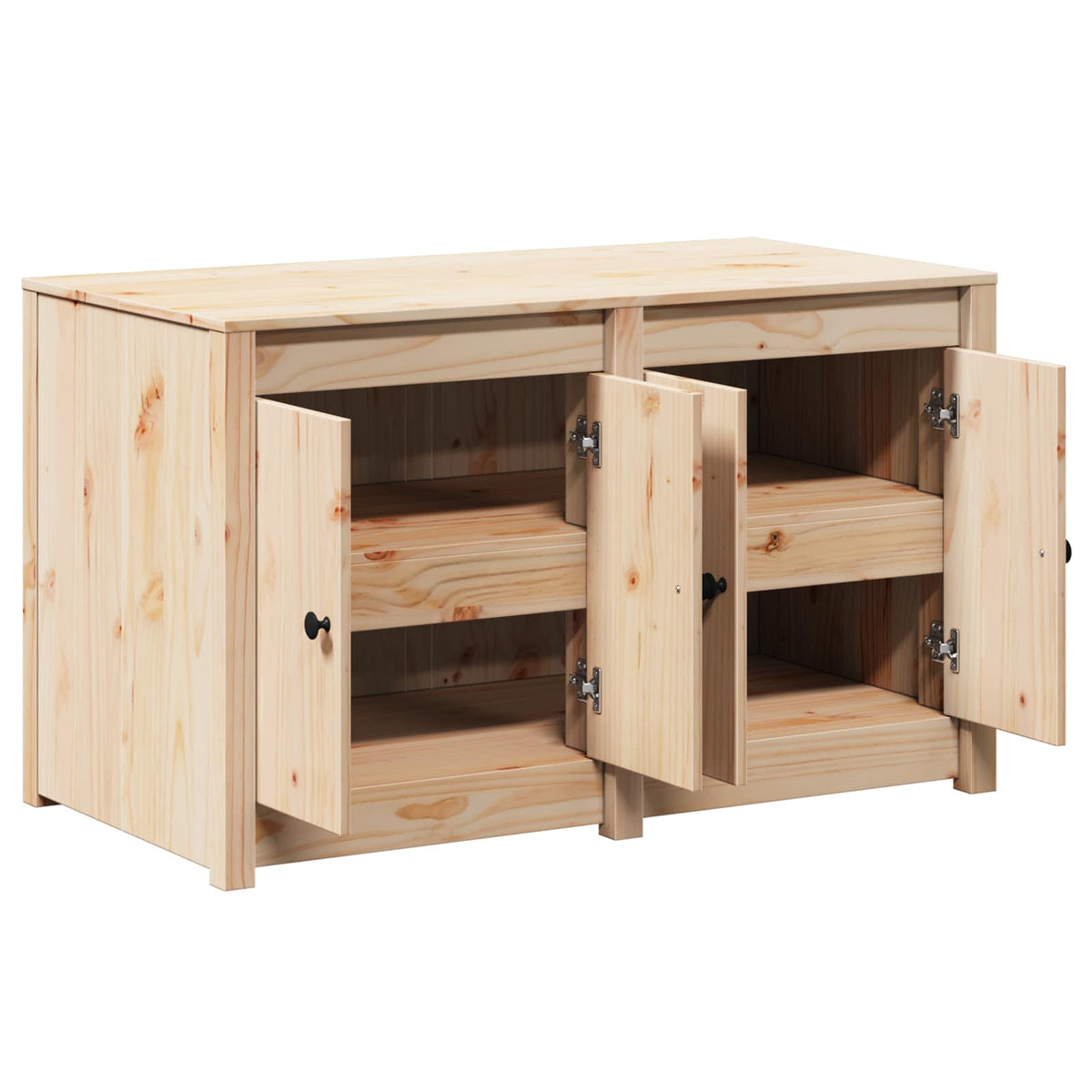 Køkkenskab MEPPEL Brun eg 106 x 55 x 64 cm Massivt fyrretræ