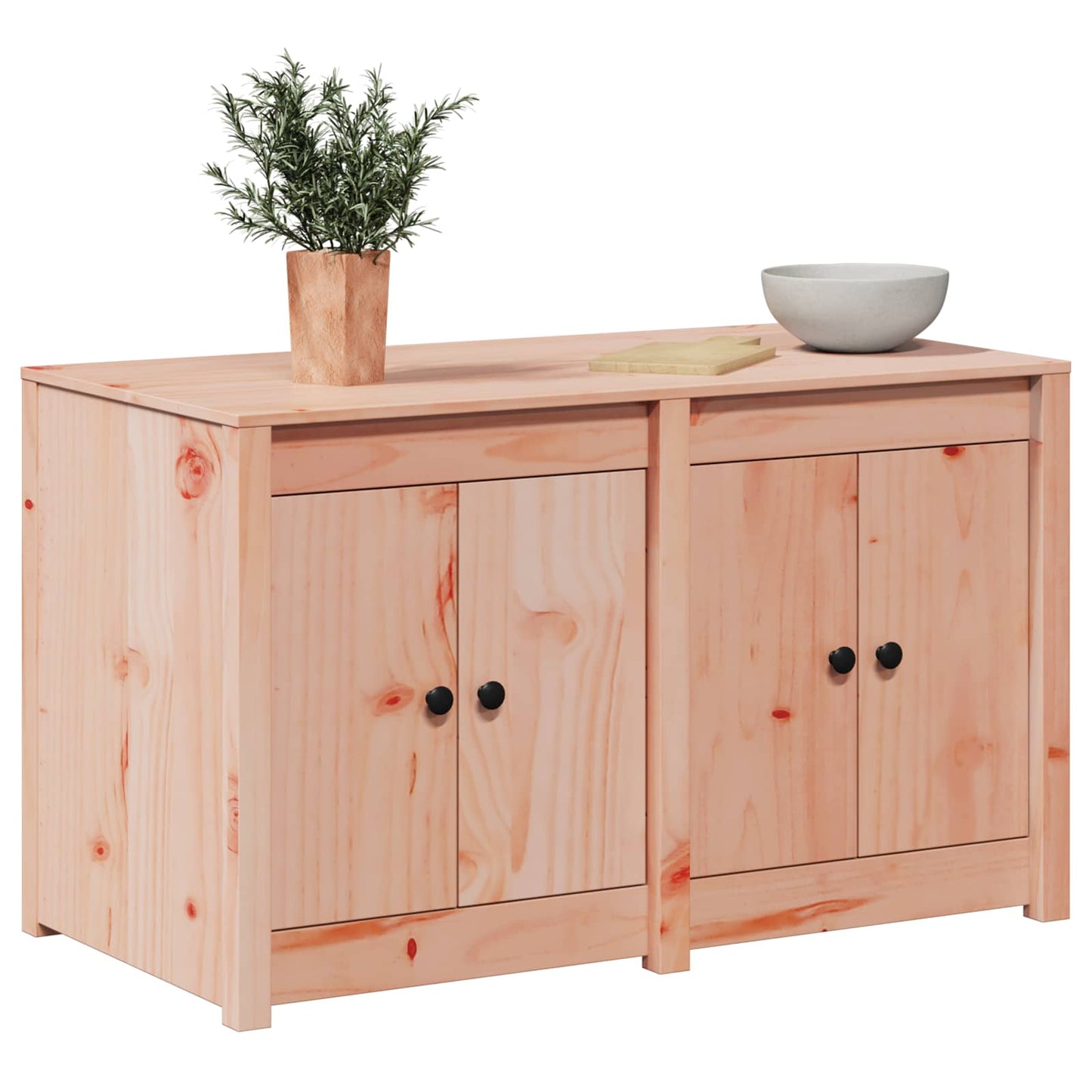 Køkkenskab MEPPEL Brun eg 106 x 55 x 64 cm Massivt fyrretræ