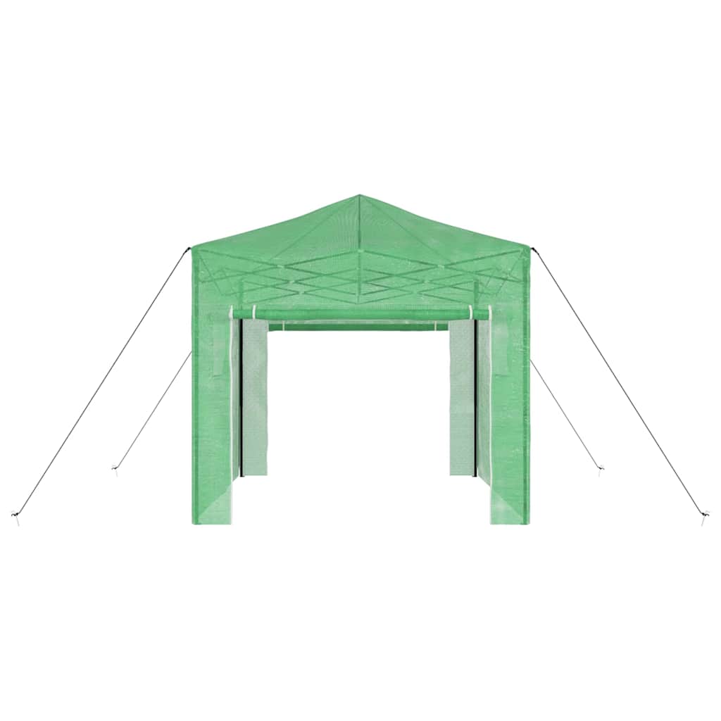 Drivhus med op-poppende ramme Grøn 290 x 290 x 315 cm Jern
