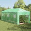 Drivhus med op-poppende ramme Grøn 290 x 870 x 315 cm Jern