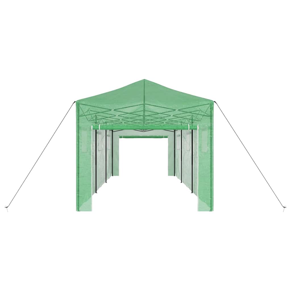 Drivhus med op-poppende ramme Grøn 290 x 870 x 315 cm Jern