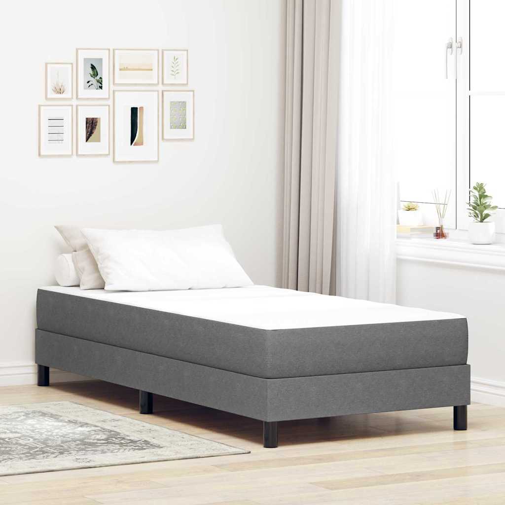 Sengemadras med madras Lysegrå 80 x 200 cm Stof