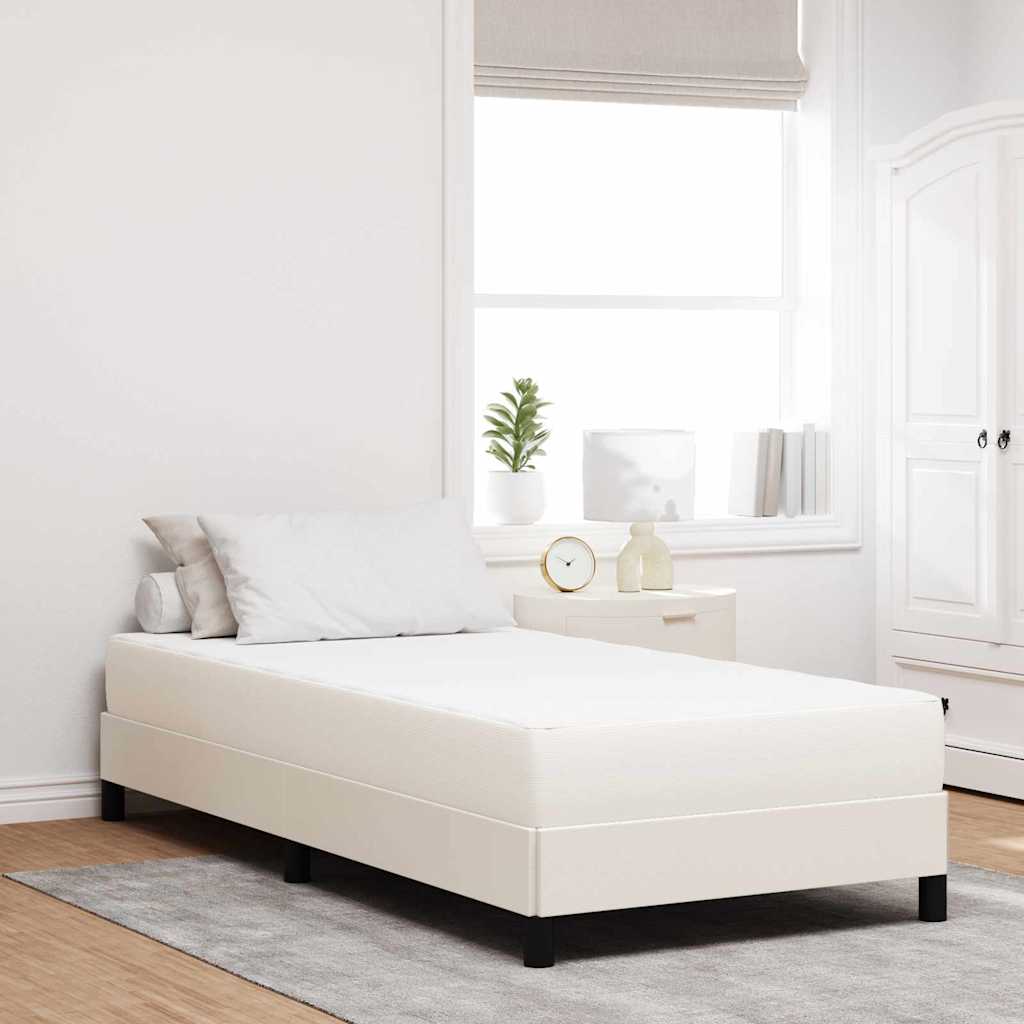 Sengemadras med madras Creme 80 x 200 cm Stof