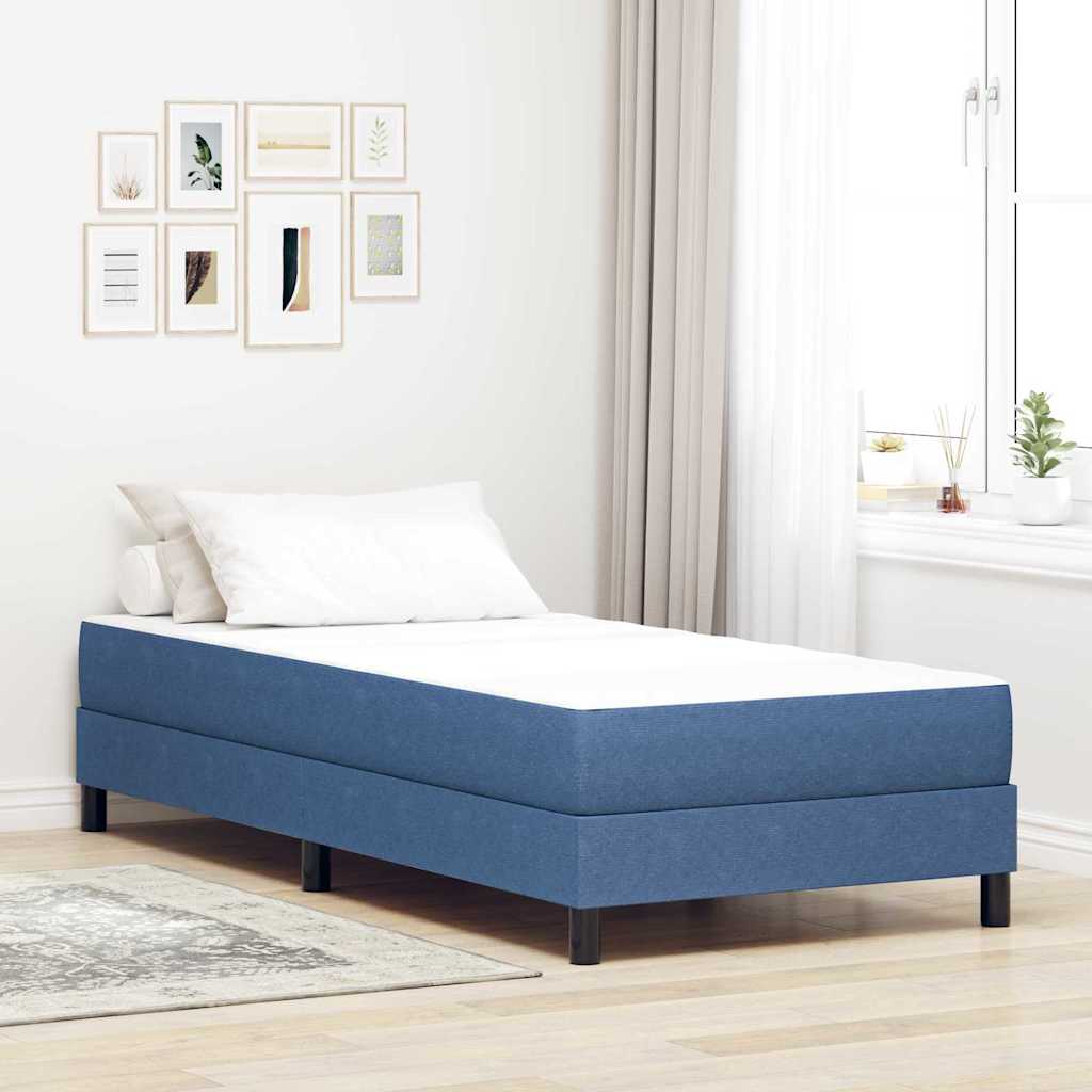 Sengemadras med madras Blå 80 x 200 cm Stof