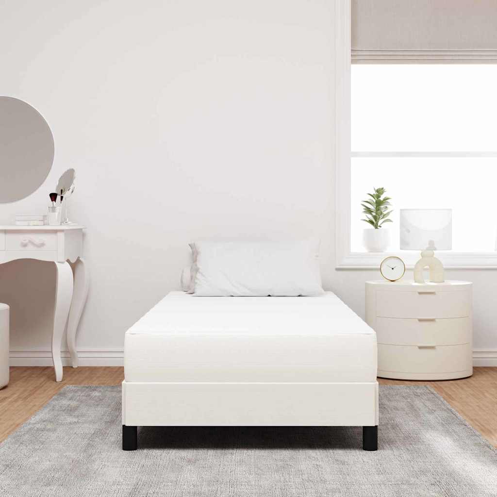 Sengemadras med madras Creme 90 x 190 cm Stof