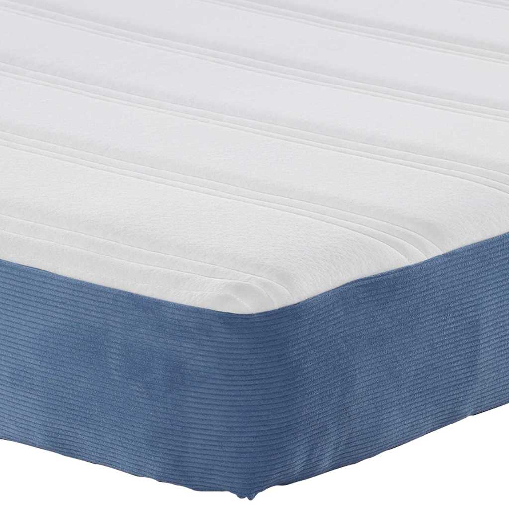 Sengemadras med madras Blå 90 x 190 cm Stof
