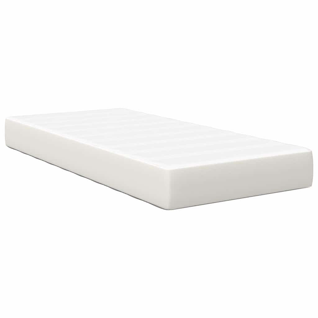 Sengemadras med madras Creme 90 x 200 cm Stof