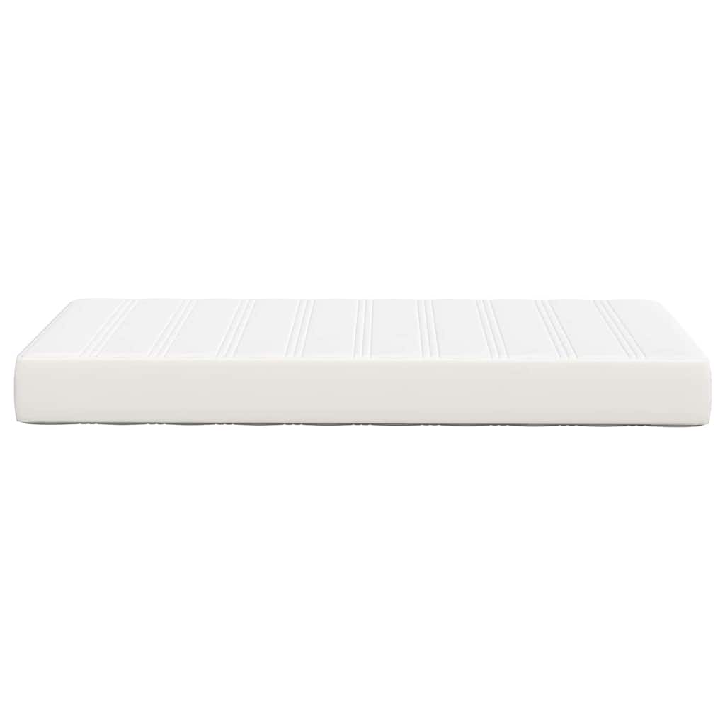 Sengemadras med madras Creme 100 x 200 cm Stof