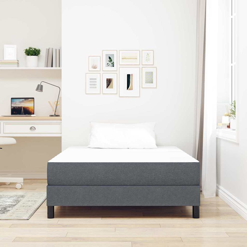 Sengemadras med madras Grå 120 x 190 cm Stof