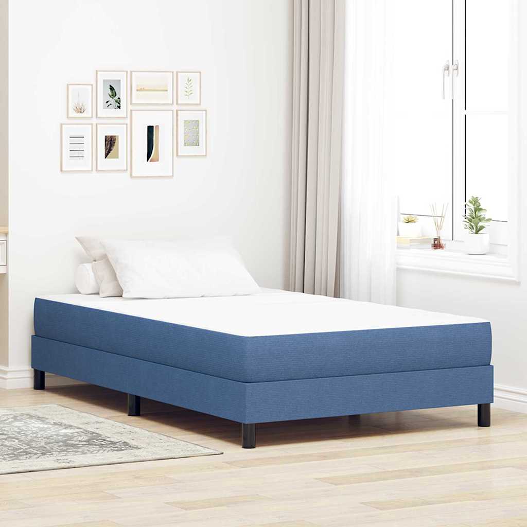 Sengemadras med madras Blå 120 x 190 cm Stof