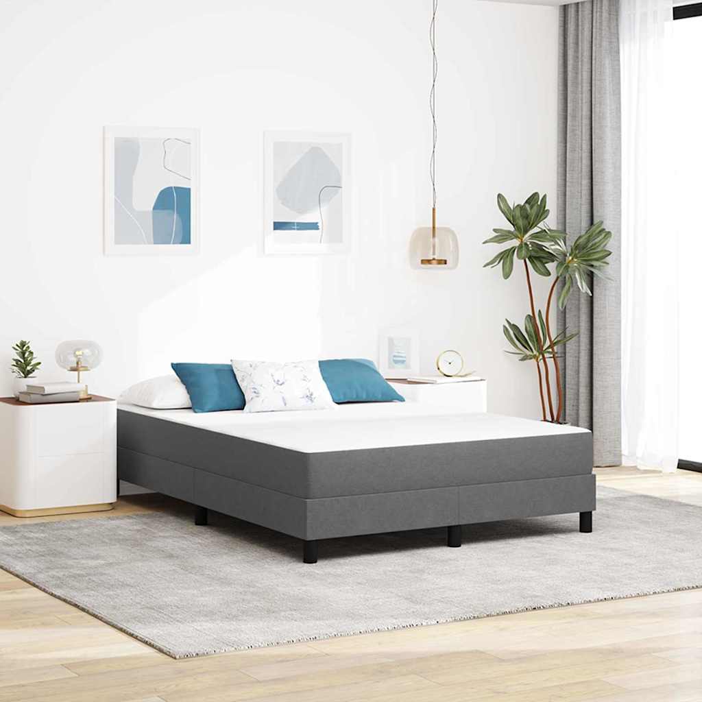 Sengemadras med madras Lysegrå 140 x 200 cm Stof