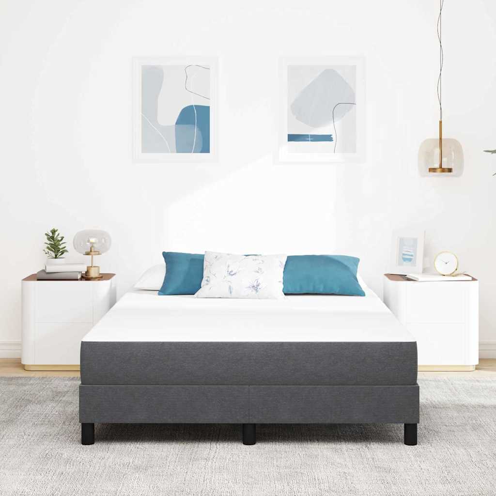 Sengemadras med madras Grå 140 x 200 cm Stof