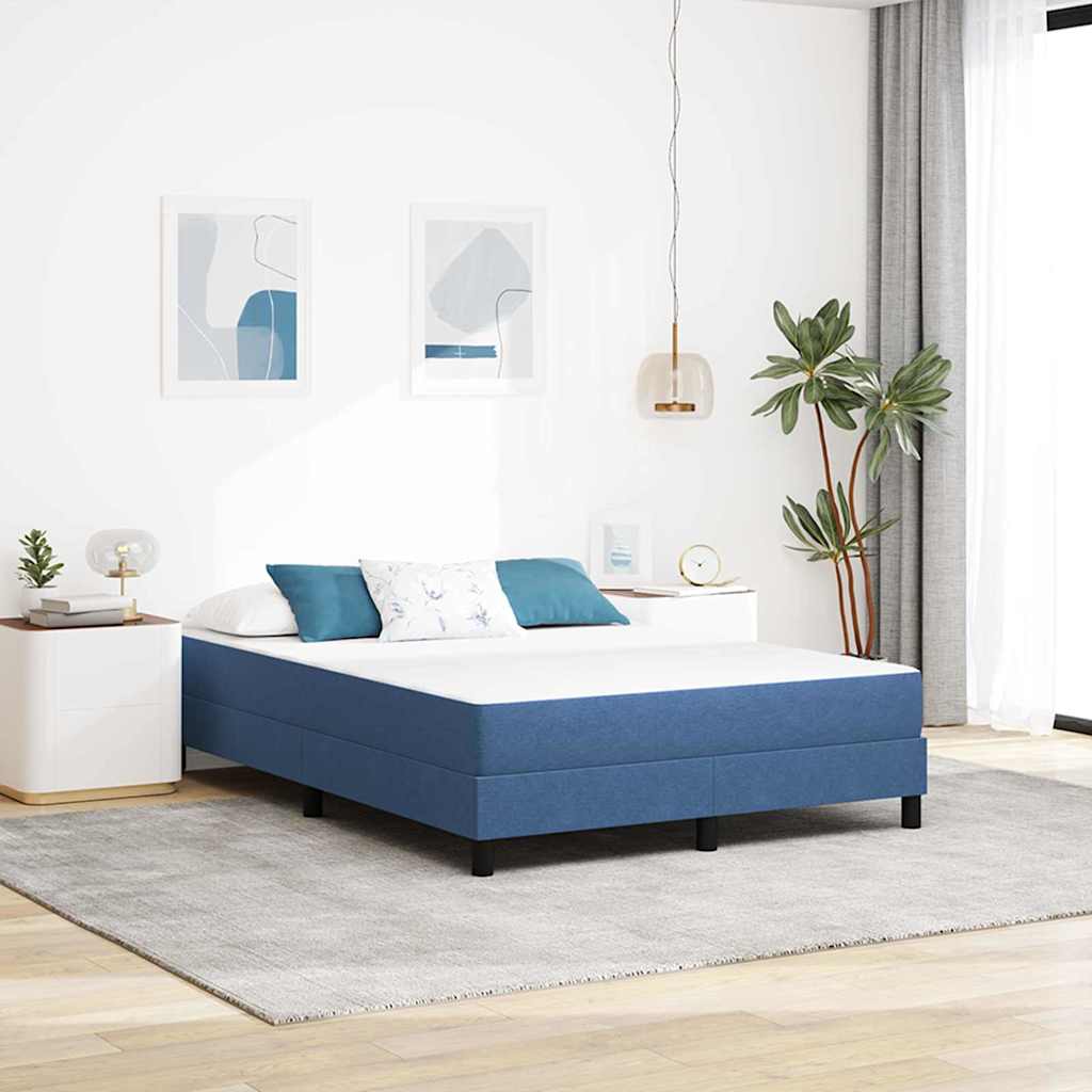 Sengemadras med madras Blå 140 x 200 cm Stof