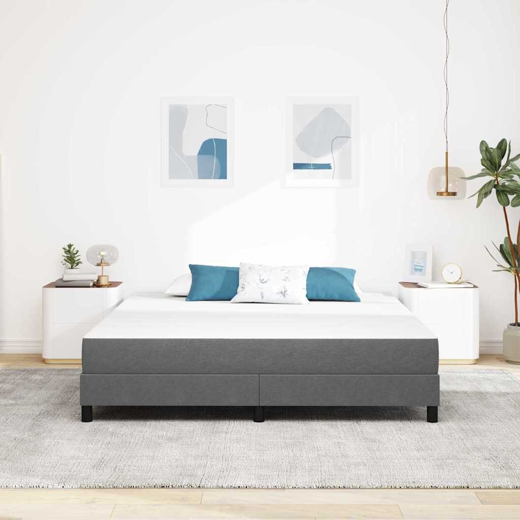 Sengemadras med madras Lysegrå 180 x 200 cm Stof