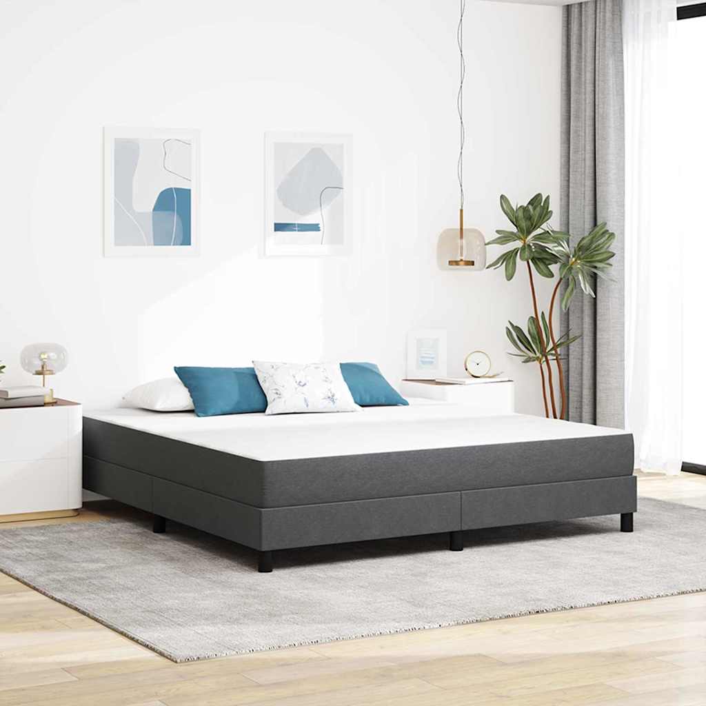 Sengemadras med madras Grå 180 x 200 cm Stof