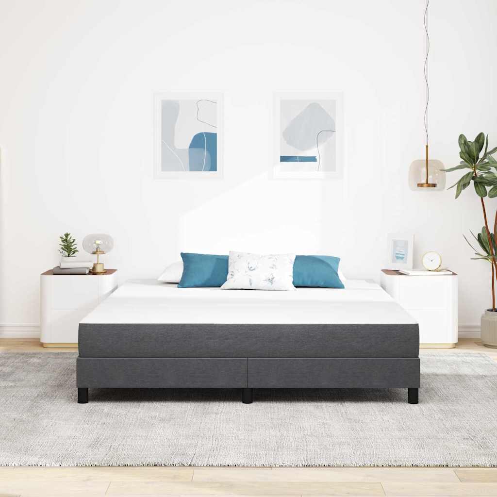 Sengemadras med madras Grå 180 x 200 cm Stof