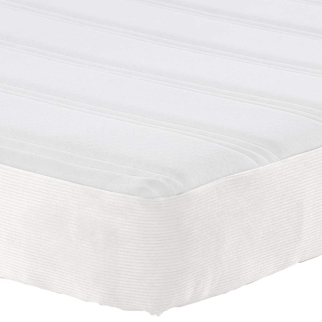 Sengemadras med madras Creme 180 x 200 cm Stof