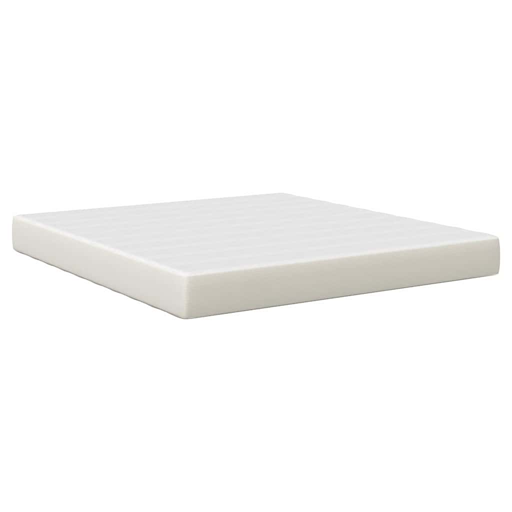 Sengemadras med madras Creme 180 x 200 cm Stof