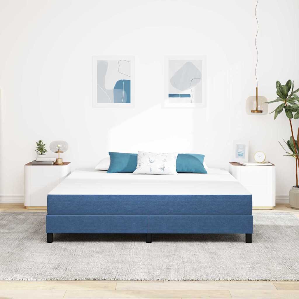 Sengemadras med madras Blå 180 x 200 cm Stof