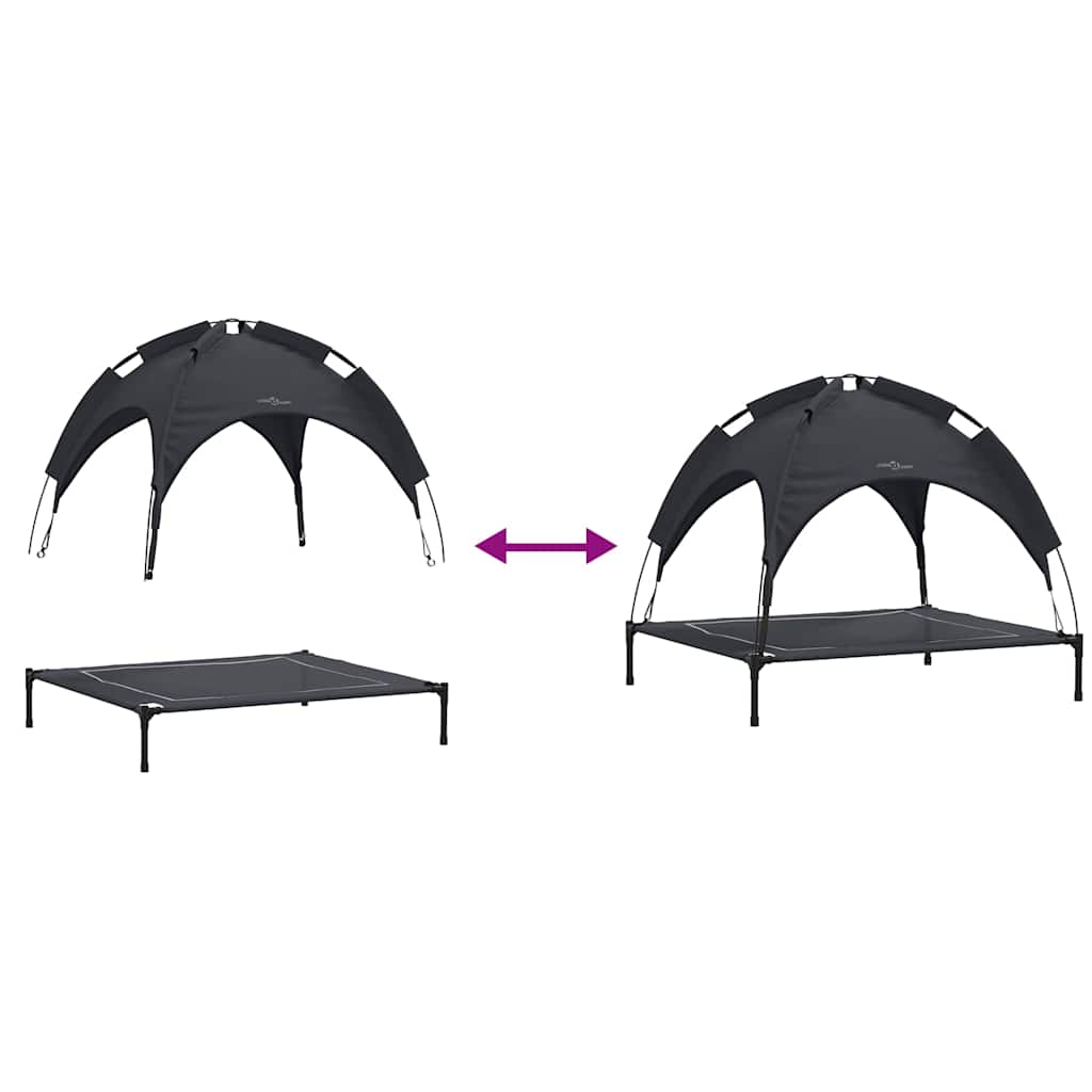 Hundeseng 90 x 81 x 80,5 cm Stål Sort