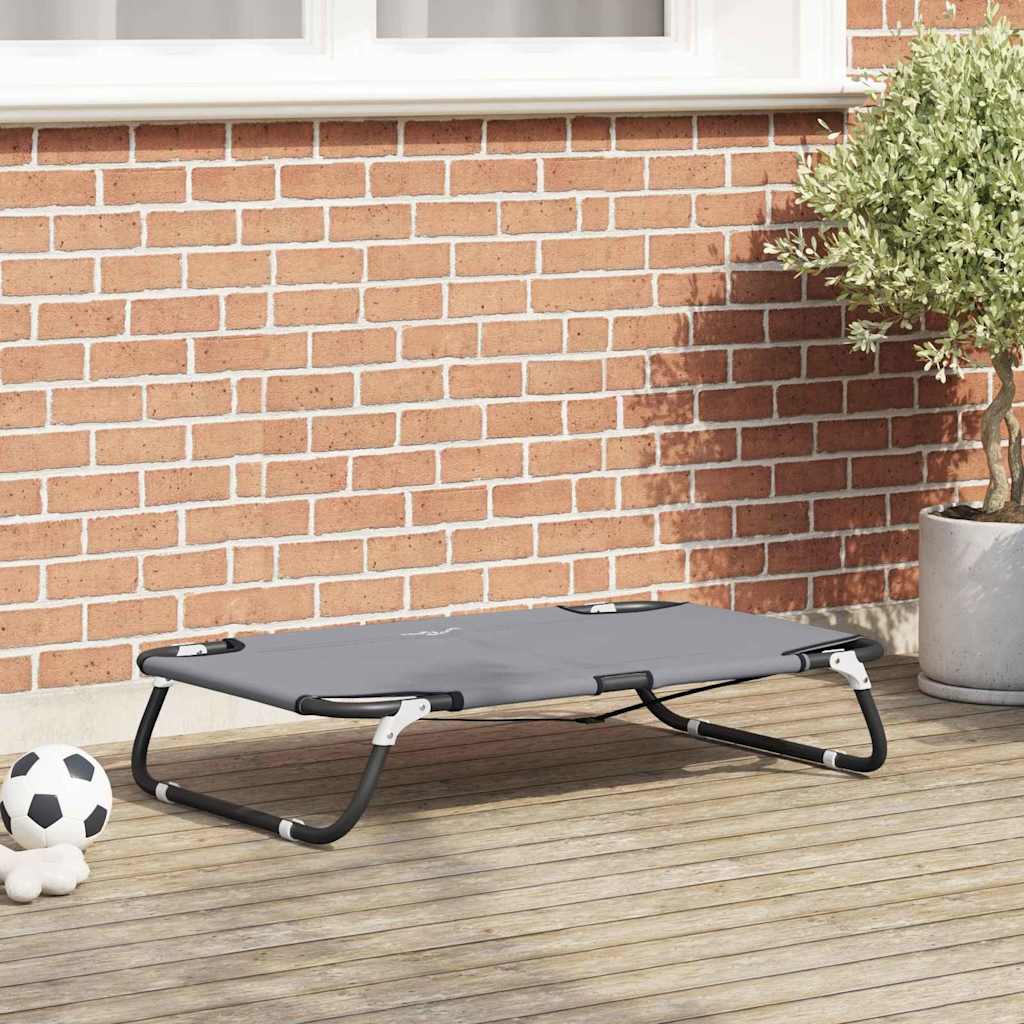 Hundeseng 70 x 46 x 18 cm Stål Lysegrå