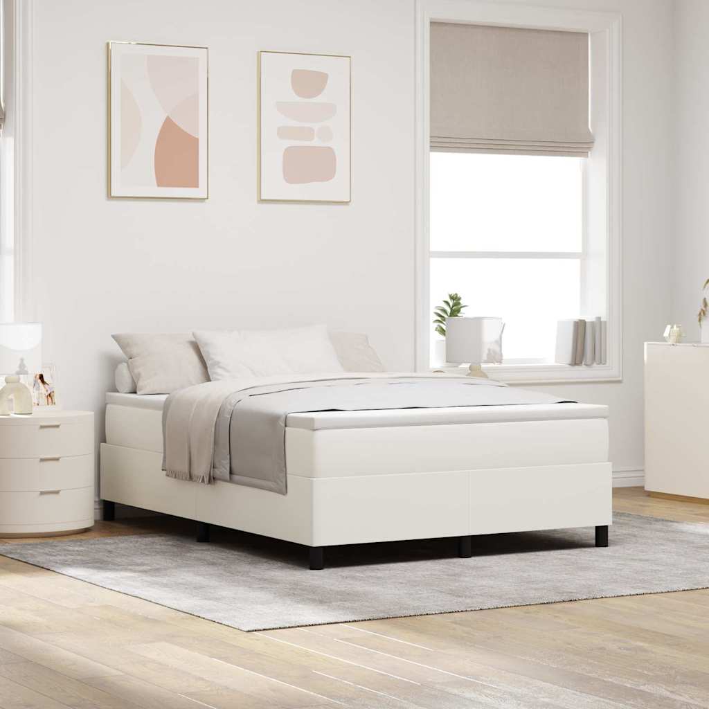 Platform sengestel Creme 140 x 190 cm Velourstof