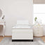 Box spring seng Creme og hvid 100 x 200 cm Velourstof