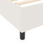 Box spring seng Creme og hvid 140 x 190 cm Velourstof