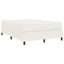 Box spring seng Creme og hvid 140 x 200 cm Velourstof