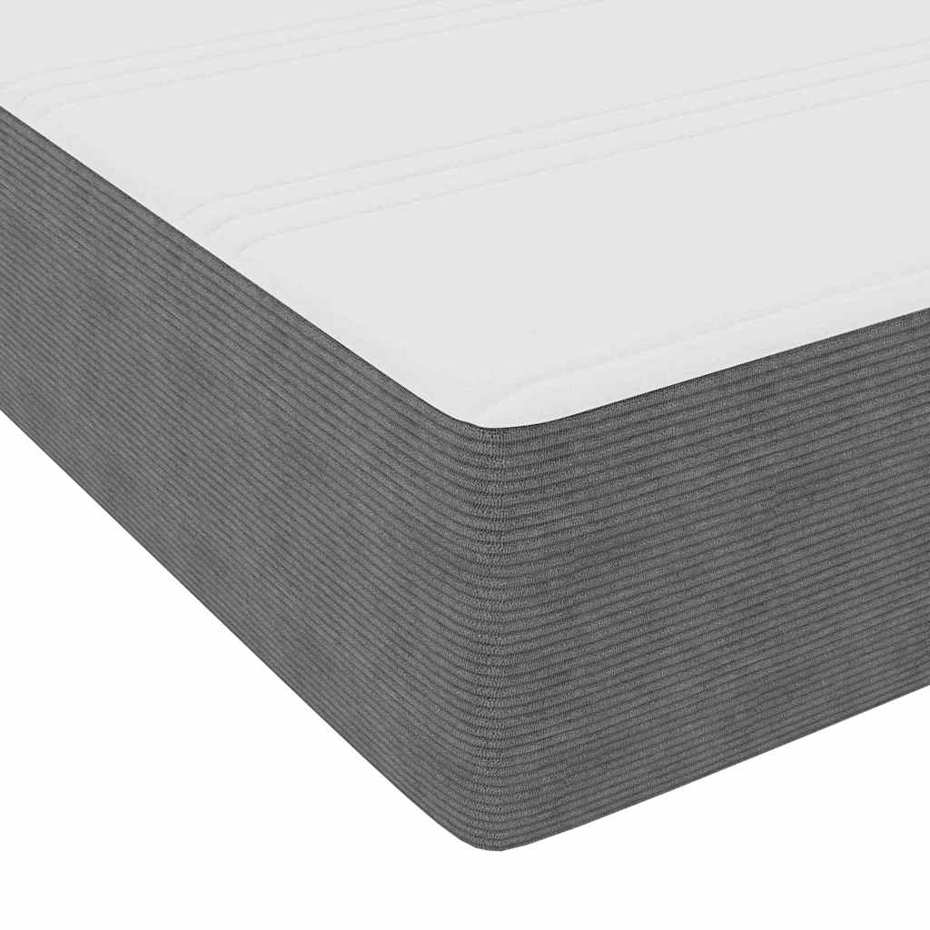 Box spring seng Lys Grå og Hvid 180 x 200 cm Velourstof