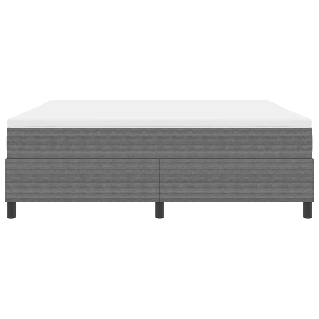 Box spring seng Lys Grå og Hvid 180 x 200 cm Velourstof