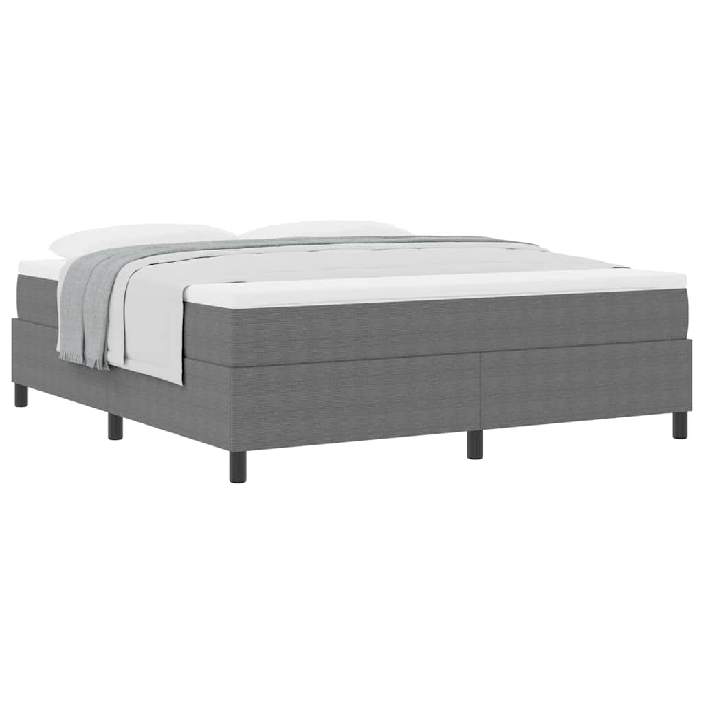 Box spring seng Lys Grå og Hvid 180 x 200 cm Velourstof