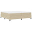 Box spring seng Lys Grå og Hvid 200 x 200 cm Velourstof