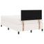 Box spring seng Creme og hvid 120 x 190 cm Velourstof