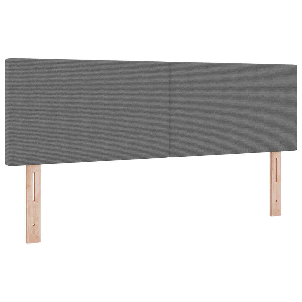 Box spring seng Lys Grå og Hvid 160 x 200 cm Velourstof