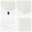 Box spring seng Creme og hvid 160 x 200 cm Velourstof