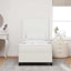 Box spring seng Creme og hvid 80 x 200 cm Velourstof