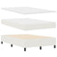 Box spring seng Creme og hvid 120 x 190 cm Velourstof