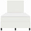 Box spring seng Creme og hvid 120 x 190 cm Velourstof