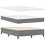 Box spring seng Lys Grå og Hvid 140 x 190 cm Velourstof
