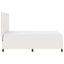 Box spring seng Creme og hvid 160 x 200 cm Velourstof