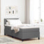 LED Box Spring Bed Lys Grå og Hvid 100 x 200 cm Velourstof