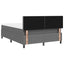 LED Box Spring Bed Lys Grå og Hvid 140 x 200 cm Velourstof