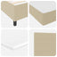 LED Box Spring Bed Lys Grå og Hvid 200 x 200 cm Velourstof