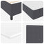 LED Box Spring Bed Mørkegrå og Hvid 90 x 190 cm Velourstof